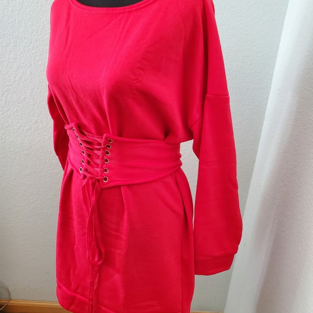 RED WINTER SUMMER TUNIC TOP
